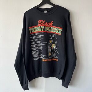 Vintage Black Family Pledge Sweatshirt Mens Medium Starter Stay United Crewneck